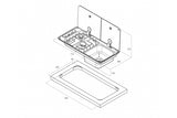CAN 2 Burner hob with R/H sink FL1401 (exc. tap)