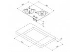 CAN 2 Burner Crystal Hob PV1351
