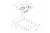 CAN 3 Burner Crystal Hob PV1352