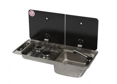 CAN 2 Burner hob with R/H sink FL1401 (exc. tap)